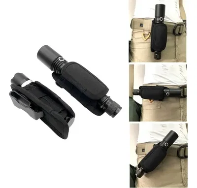 Funda Táctica Portalinterna Giratoria 360° Para Cinturón – Clip Resistente