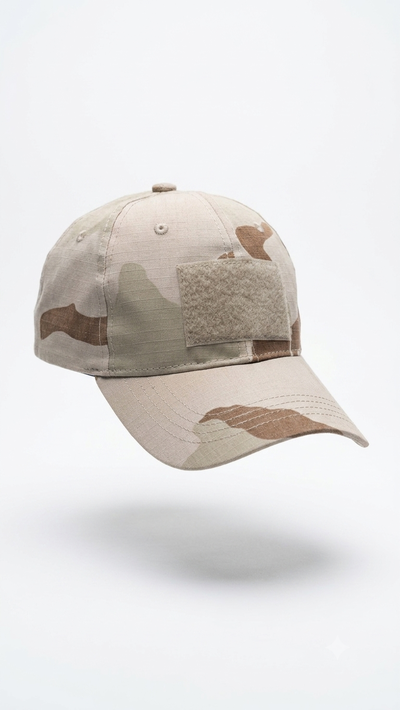 Gorra Táctica Operator Ripstop Camuflada Desierto con Velcro
