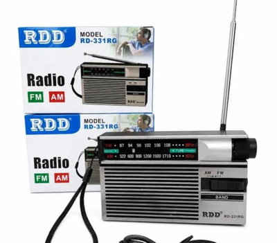 Radio Portátil AM/FM RDD RD-331RG Recargable A Batería Y Pilas