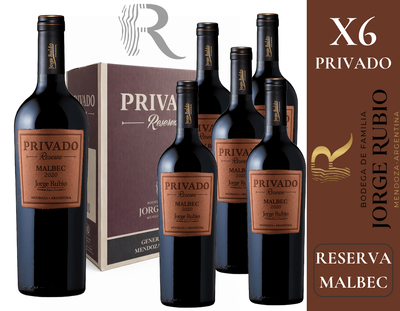 CAJA BODEGA JORGE RUBIO - LINEA PRIVADO RESERVA MALBEC
