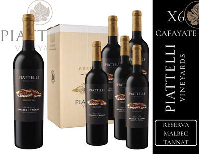 CAJA BODEGA PIATTELLI - LINEA SALTA RESERVA MALBEC - TANNAT