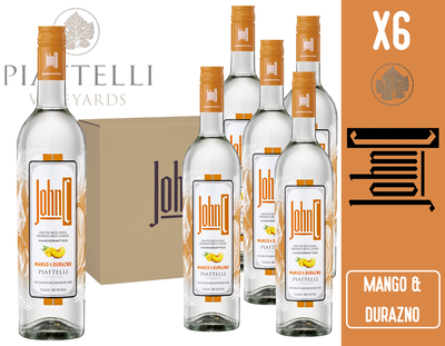 CAJA BODEGA PIATTELLI - VODKA JHON C MANGO & DURAZNO