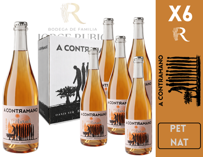 CAJA BODEGA JORGE RUBIO - LINEA A CONTRAMANO ESPUMANTE PET NAT NARANJO