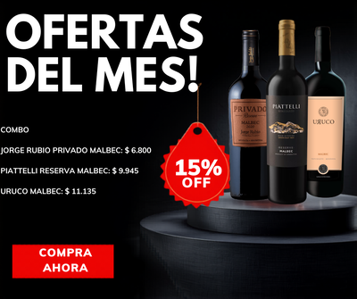 OFERTA PIATTELLI RESERVA MALBEC SALTA + JORGE RUBIO PRIVADO MALBEC + URUCO MALBEC