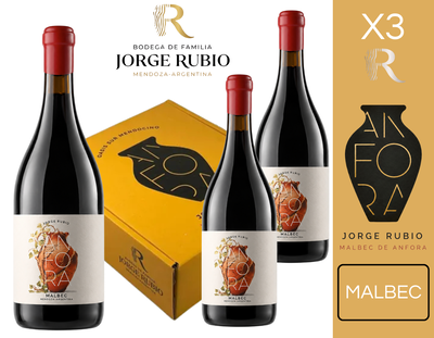 CAJA BODEGA JORGE RUBIO - LINEA ANFORA MALBEC