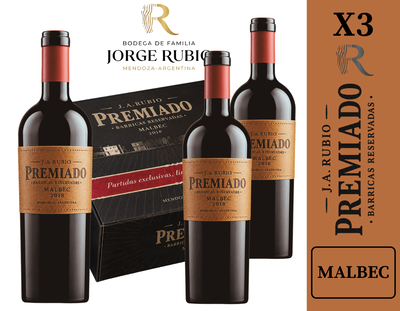 CAJA BODEGA JORGE RUBIO - LINEA PREMIADO MALBEC