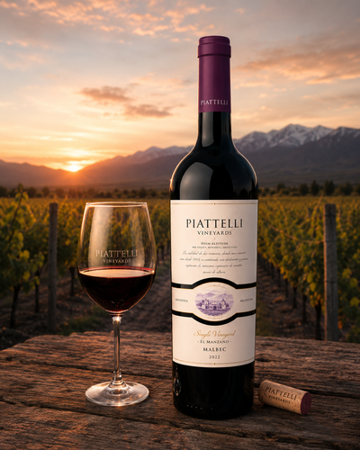 CAJA BODEGA PIATTELLI - LINEA MENDOZA - SINGLE VINEYARD MALBEC