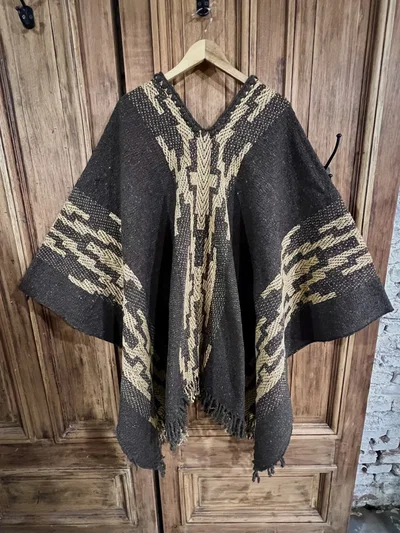 Poncho pura lana
