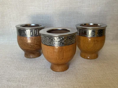 Mate imperial de madera con acero inoxidable