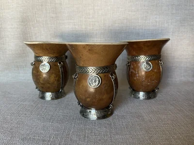 Mate bocón de calabaza y alpaca