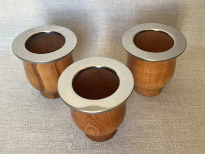Mate camionero de madera y acero inoxidable