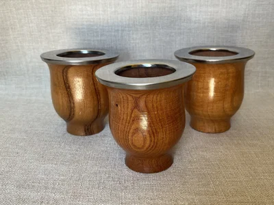 Mate camionero de madera y acero inoxidable