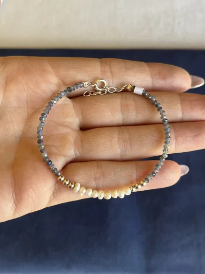 Pulsera cristalitos con perlitas