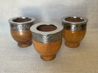 Mate imperial de madera con acero inoxidable