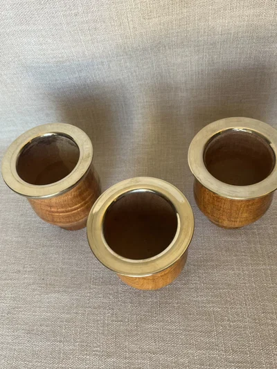 Mate camionero de madera con alpaca