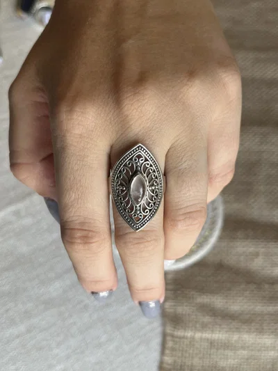Anillo Importante Cuarzo Rosa