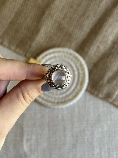 Anillo Importante Cuarzo Rosa