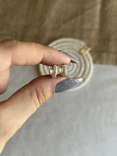 Aros argollitas mini con brillos