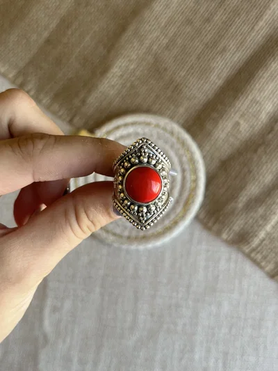 Anillo Importante Coral