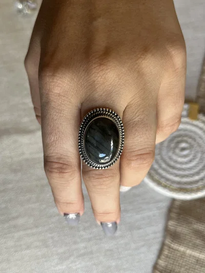 Anillo Importante Labradorita