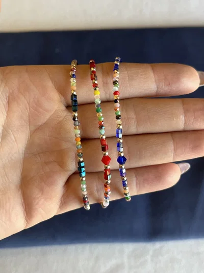 Pulsera de cristalitos arcoiris