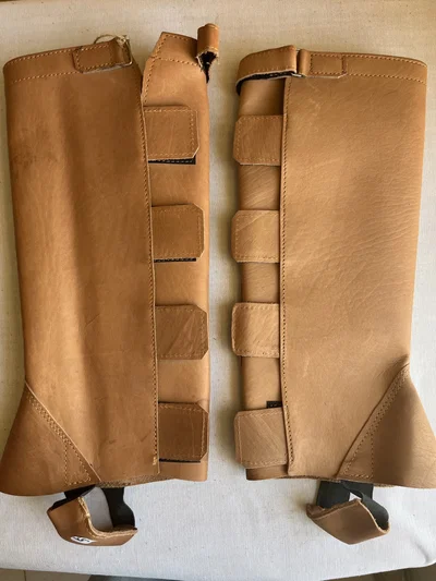 Polainas de cuero vaqueta, tamaño grande