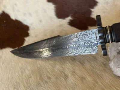 Cuchillo Damasco Bowie Pluma