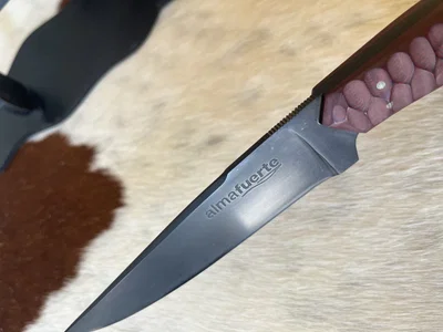 Cuchillo Bushcraft rojo 13 cm