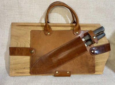 Juego para asado con tabla grande