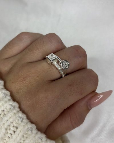 Anillo Dualix (regulable) - Acero Blanco 