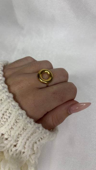 Anillo Perfect Circle - Acero Dorado 