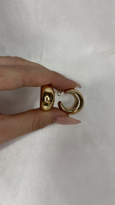 Aros Golden Bold - Acero Dorado 