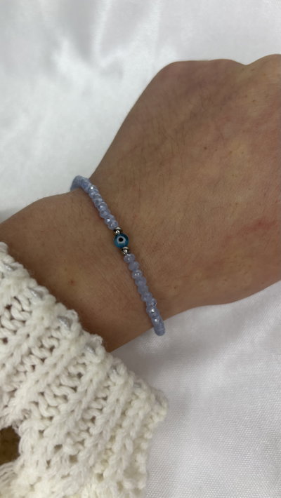 Pulsera Aqua Nazar - Acero Quirúrgico 