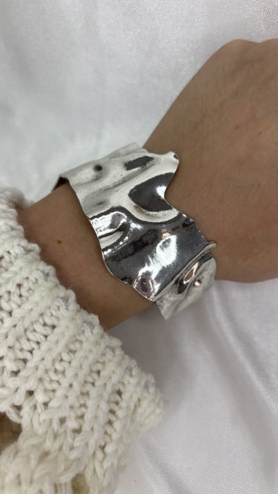 Brazalete Raw (regulable)  - Acero Blanco 