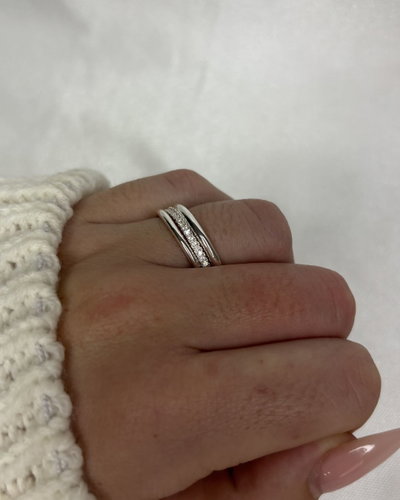 Anillo Trilia - Acero Blanco 