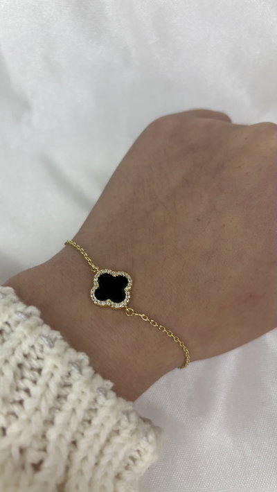 Pulsera Black Bloom - Acero Dorado 