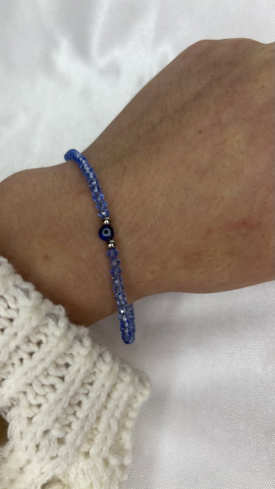 Pulsera Azul Nazar - Acero Quirúrgico 