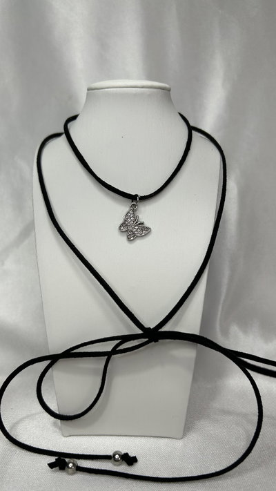 Choker Mariposa - Gamuza 
