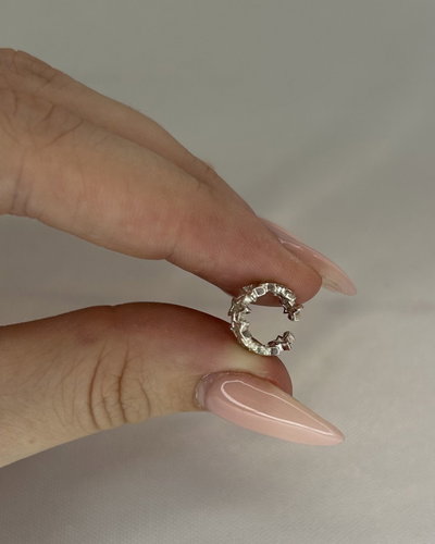 Aro cuff Star - Acero Blanco 