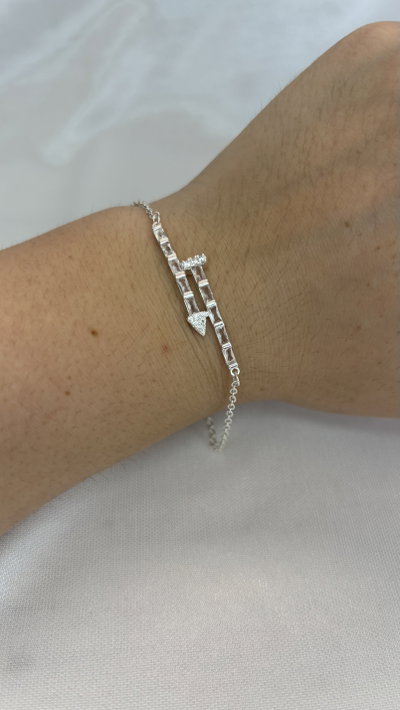 Pulsera Arrow Luxe - Acero Blanco