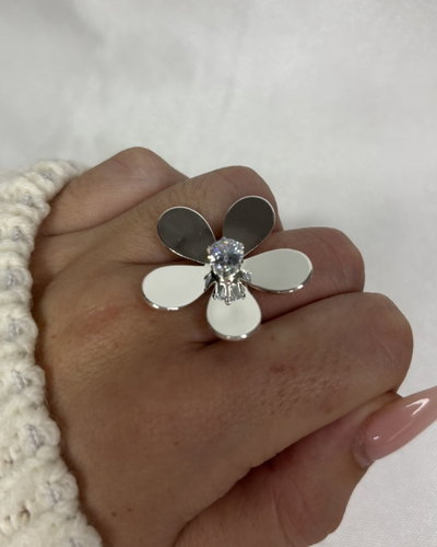Anillo Floréa Max - Acero Blanco 