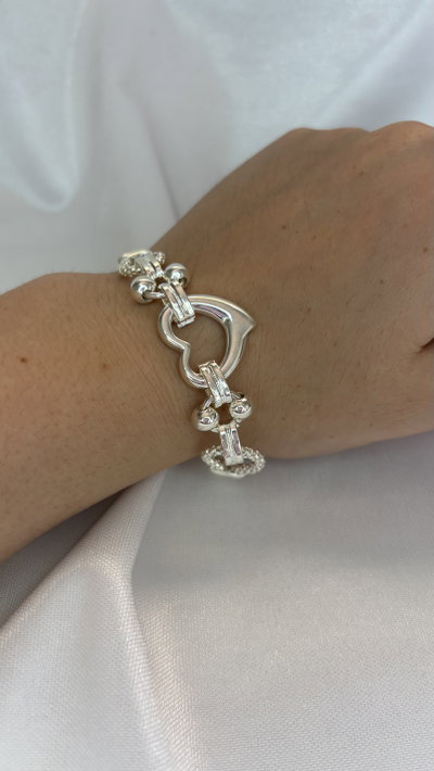 Pulsera Urban Heart - Acero Blanco 