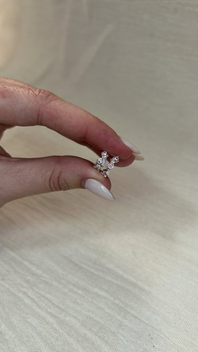Argollas Aura Blush - Acero Blanco 