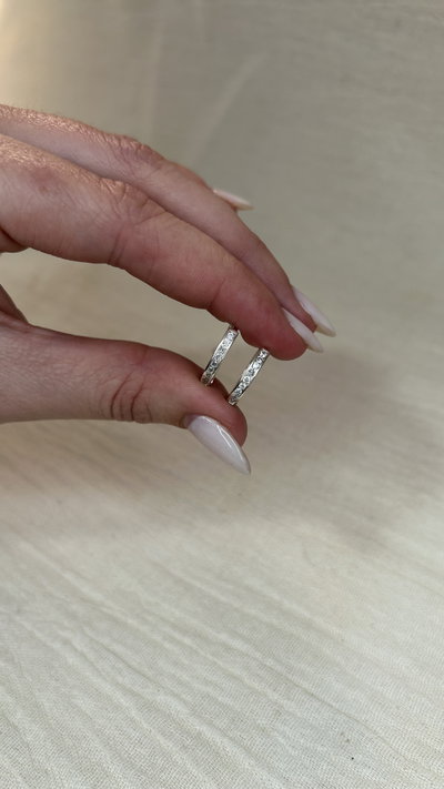 Argollas Lumen Fine - Acero Blanco 