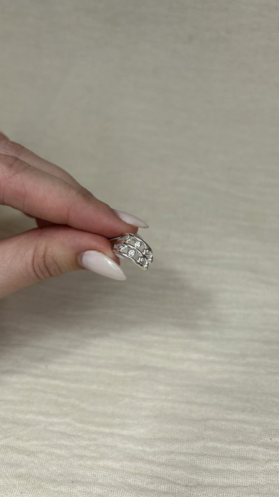Aro Cuff Tria - Acero Blanco 