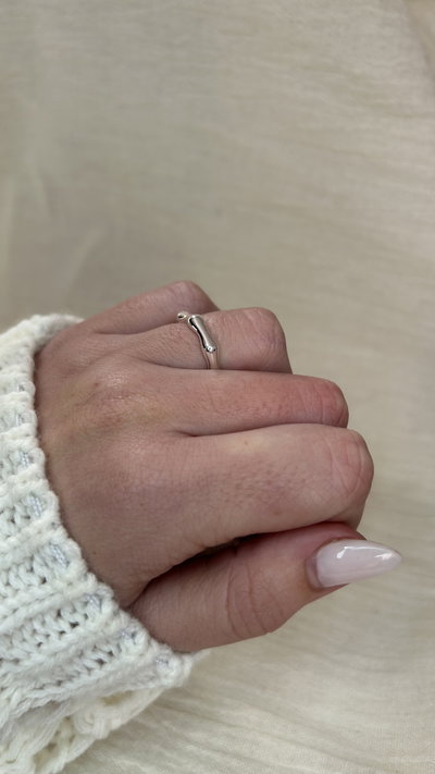 Anillo Aura Iréne (regulable) - Acero Blanco 