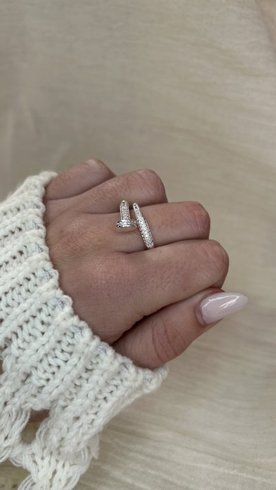 Anillo Éclat (regulable) - Acero Blanco 