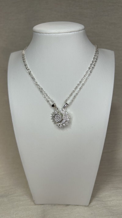 Collares Eclipse Dual - Acero Blanco 