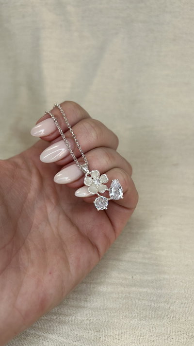 Collar Bloom - Acero Blanco 