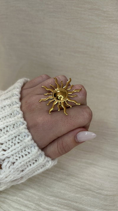 Anillo Solar Halo (regulable) - Acero Dorado 